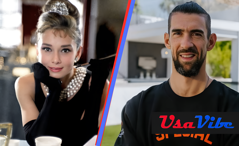Audrey Hepburn and Michael Phelps