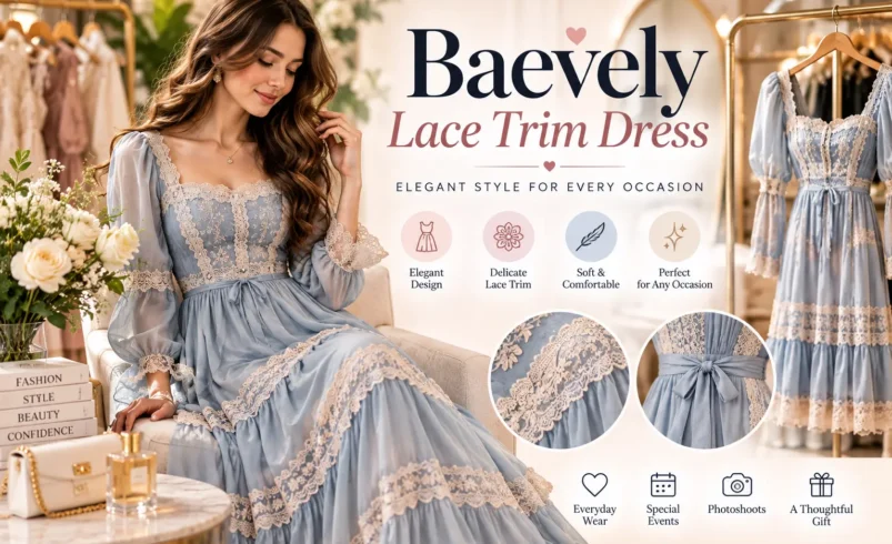 Baevely Lace Trim Dress