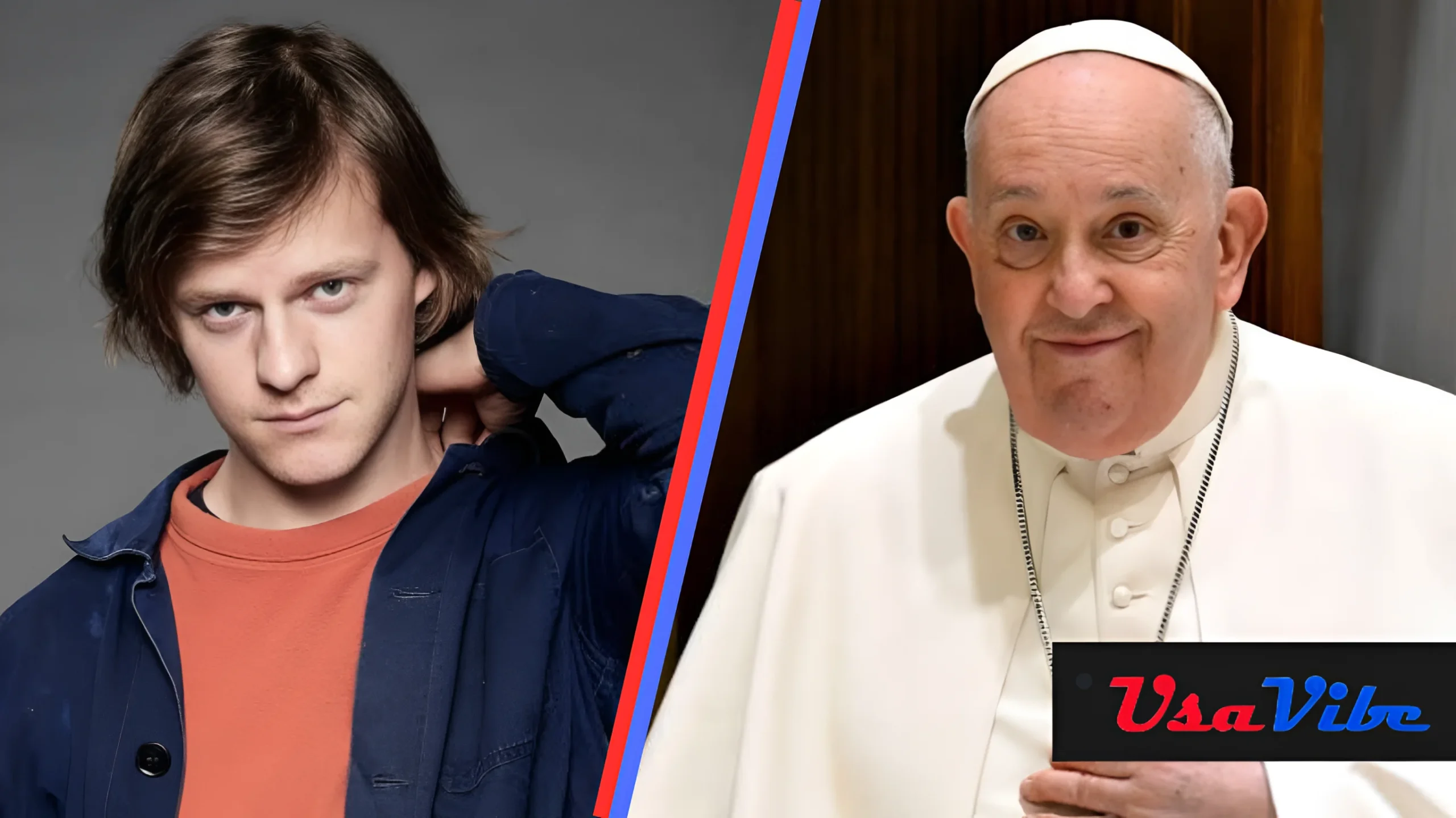 Lucas Hedges and Pope Francis