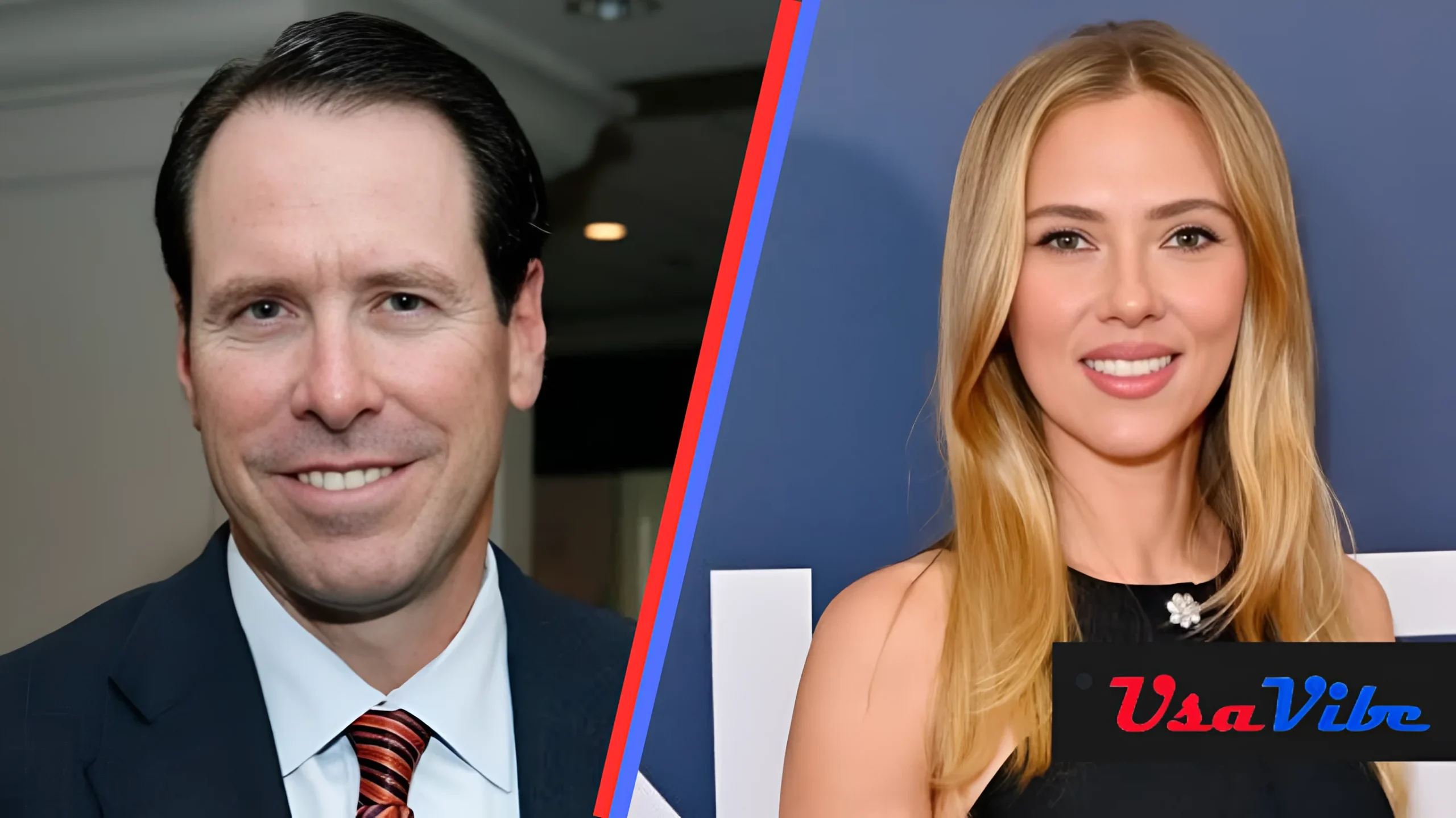 Randall Stephenson and Scarlett Johansson