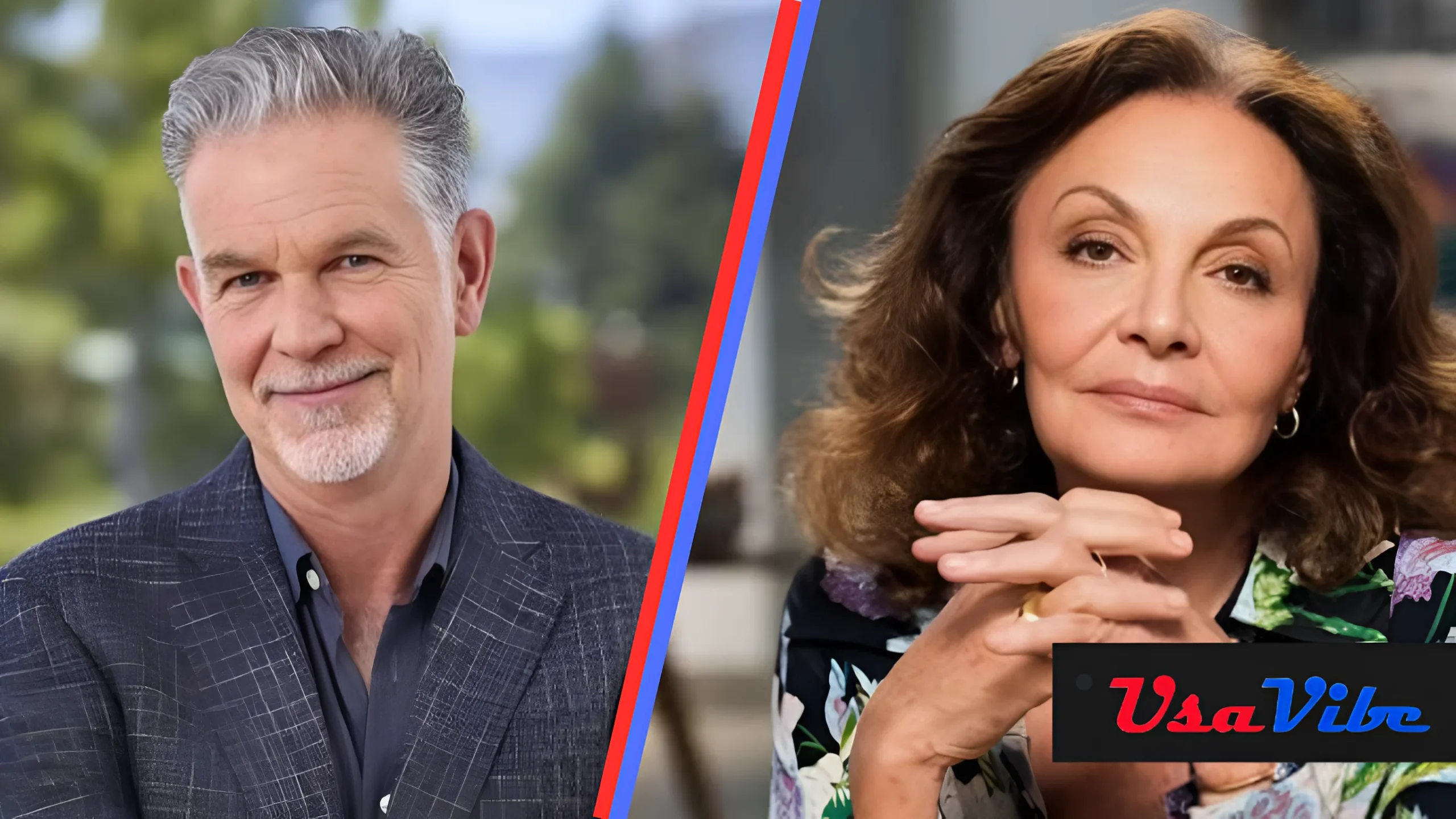 Reed Hastings and Diane von Furstenberg
